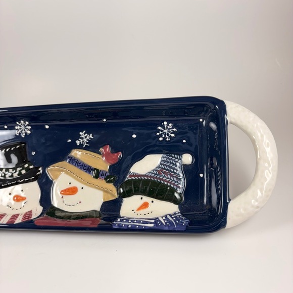 St. Nicholas Square Other - St Nicholas Square Snow Friends Christmas Snowman Treat Tray Cookie Platter
